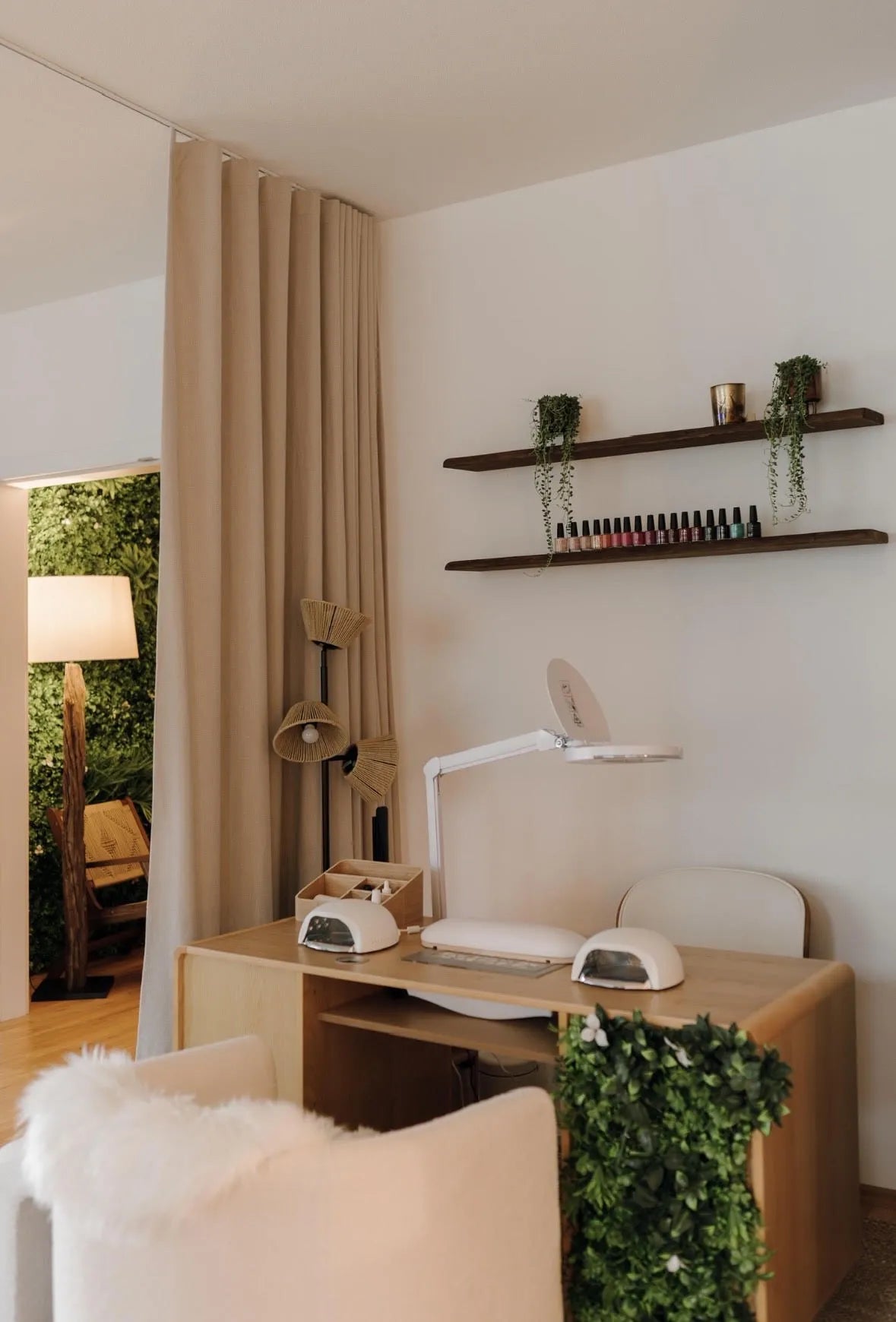 Liseron Blanc Mur végétal artificiel Green Upp spa 1
