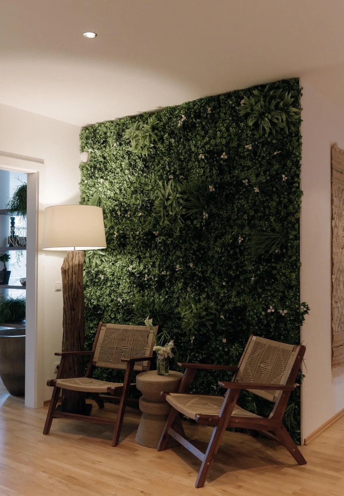 Liseron Blanc Mur végétal artificiel Green Upp spa 2