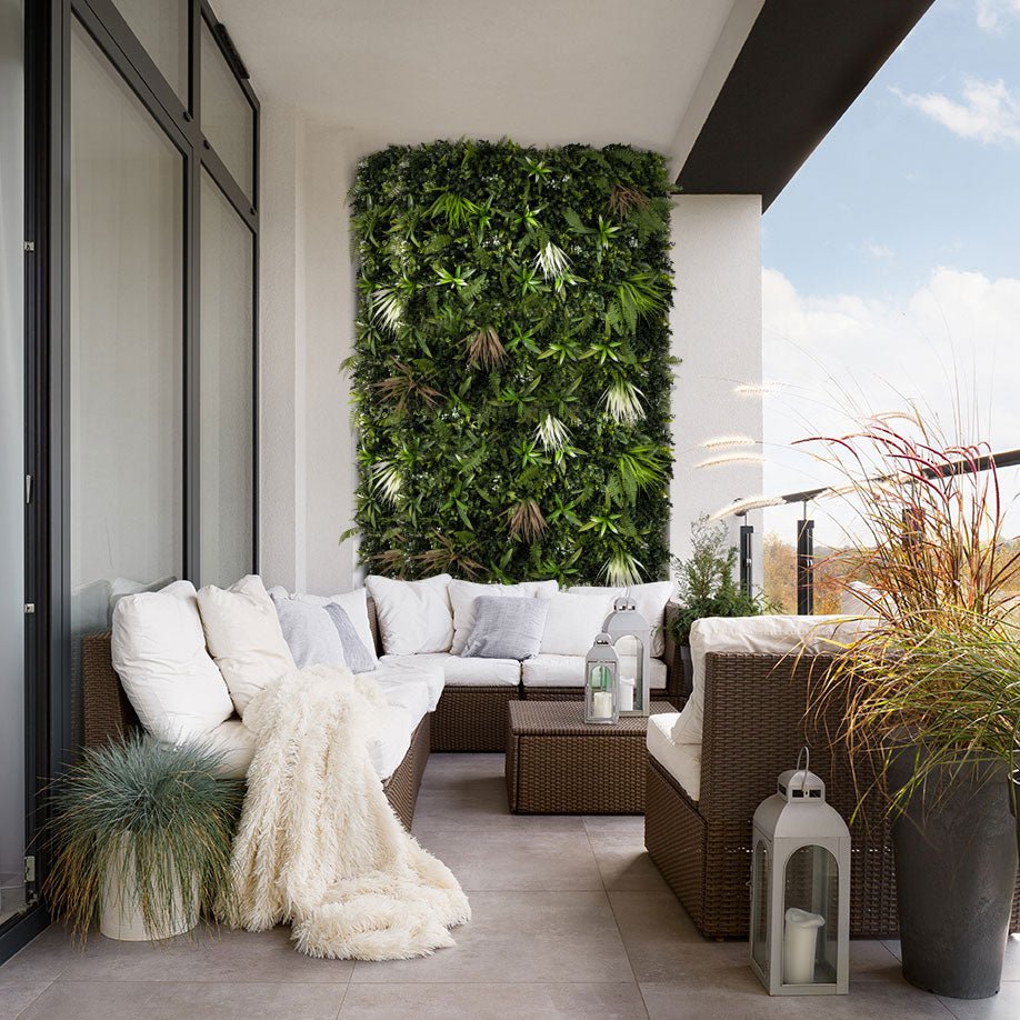 Mur végétal artificiel extérieur pour balcon - Green Upp
